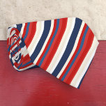 Red, White and Blue Striped Patriotic Necktie Krawatte<br><div class="desc">This patriotic necktie features bold red, white, and blue stripes, perfect for expressing your love for your country on special occasions. The classic striped pattern adds a touch of timeless style to any outfit. Ideal for the Fourth of July, Memorial Day, or any patriotic event, this necktie is a versatile...</div>