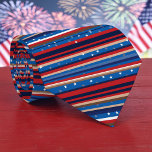 Red, White and Blue Striped Patriotic Necktie Krawatte<br><div class="desc">This patriotic necktie features bold red, white, and blue stripes, perfect for expressing your love for your country on special occasions. The classic striped pattern adds a touch of timeless style to any outfit. Ideal for the Fourth of July, Memorial Day, or any patriotic event, this necktie is a versatile...</div>