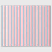 Red White and Blue Striping 4. Juli Geschenkwrap Geschenkpapier (Flach)