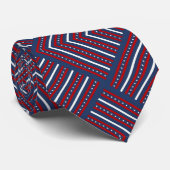 Red White and Blue US Flagge Neck Tie Krawatte (Gerollt)