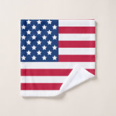 Red White and Blue US Flagge USA Flag Badhandtuch Set (Waschlappen)