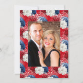 Red White and Blue USA American Wedding Foto Save The Date (Rückseite)