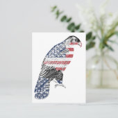 Red White and Blue USA Patriotic Eagle Art Postkarte (Stehend Vorderseite)
