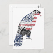 Red White and Blue USA Patriotic Eagle Art Postkarte (Vorne/Hinten)