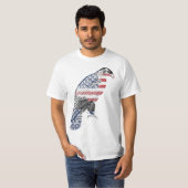 Red White and Blue USA Patriotic Eagle Art T-Shirt (Vorne ganz)