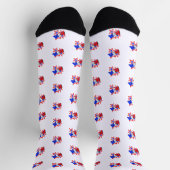 Red White and Blue USA Patriotic Socken (Oben)
