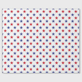 Red, White and Blue USA Stars Pattern Geschenkpapier (Flach)