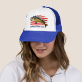 Red, White and Blue Walleye Pike Truckerkappe (Beispiel)