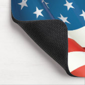 Red White and Blue Waving US Flag Mousepad (Ecke)