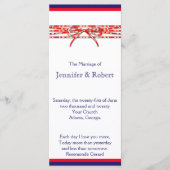 Red White and Blue Wedding Program Programm (Vorderseite)