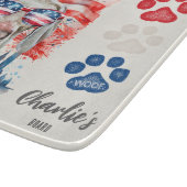 Red White and Blue Weimaraner Dog American Flag Schneidebrett (Ecke)