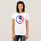 Red White and Blue Yang Yang Symbol T-Shirt (Vorne ganz)