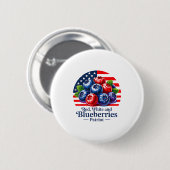 Red White And Blueberries Christian Patriotic Button (Vorne & Hinten)
