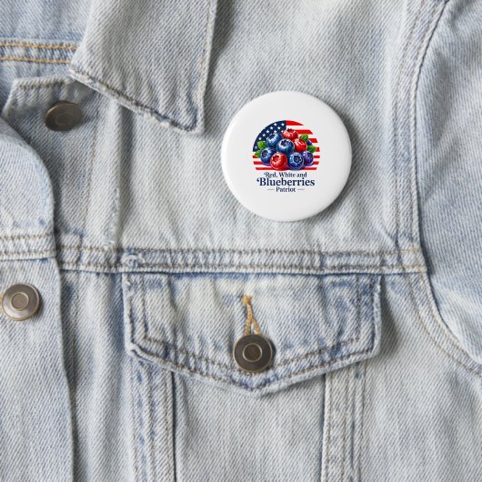 Red White And Blueberries Christian Patriotic Button (Beispiel)