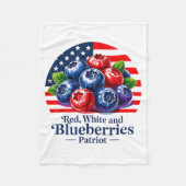 Red White And Blueberries Christian Patriotic  Fleecedecke (Vorderseite)