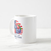 Red White And Blueberries Christian Patriotic Kaffeetasse (Vorderseite Links)