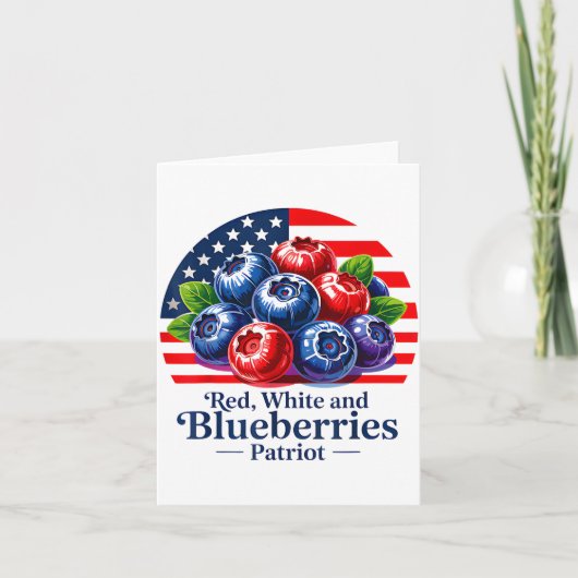 Red White And Blueberries Christian Patriotic Karte (Vorderseite)