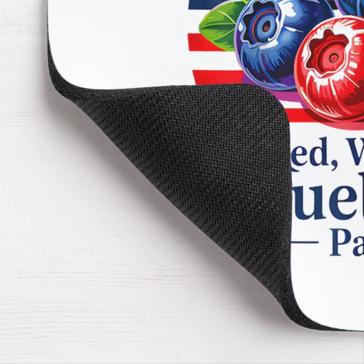 Red White And Blueberries Christian Patriotic Mousepad (Ecke)
