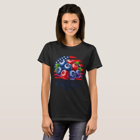 Red White And Blueberries Christian Patriotic T-Shirt (Vorne ganz)