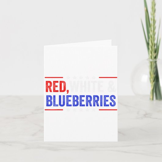 Red, White And Blueberries Patriot Dom 2025  Karte (Vorderseite)