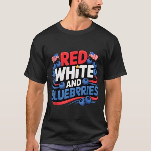 Red, White And Blueberries Patriot T-Shirt (Vorderseite)