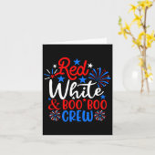 Red White and Boo Crew Funny 4. Juli Nurse Karte (Gelbe Blume)