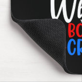 Red White and Boo Crew Funny 4. Juli Nurse Mousepad (Ecke)