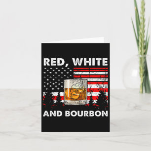 Red White and Bourbon Patriotic American Usa Flag Karte