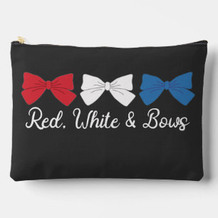 Red White and Bows Niedlich Coquette 4. Juli Zubehörtasche