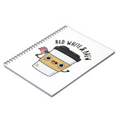 Red White and Brew Funny American Flag Coffee Pub Notizblock (Linke Seite)