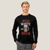 Red White and Brew Shirt – Funny Beer & USA Flag T (Volle Vorderseite)