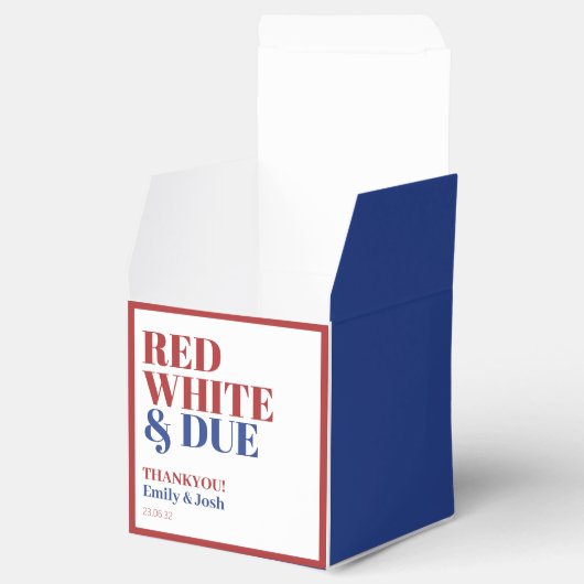 Red White and Due 4. Juli Babydusche Geschenkschachtel (Geöffnet)