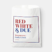 Red White and Due 4. Juli Babydusche Geschenktütchen (Vorderseite)