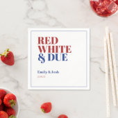 Red White and Due 4. Juli Babydusche Serviette (Beispiel)