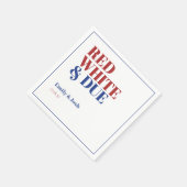 Red White and Due 4. Juli Babydusche Serviette (Ecke)