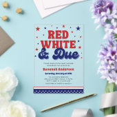 Red, White and Due 4 July Patriotic Baby Shower Acryleinladungen (In Situ (Hochzeit))