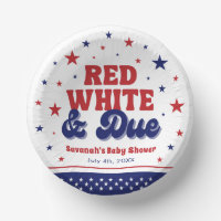 Red, White and Due 4 July Patriotic Baby Shower