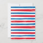 Red White and Due Baby Dusche Einladung (Rückseite)