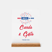 Red White and Due Baby Duschkarten und Geschenke U Acrylschild (Vorderseite)