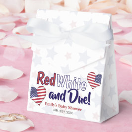 Red White and Due Baby Showbox Geschenkschachtel