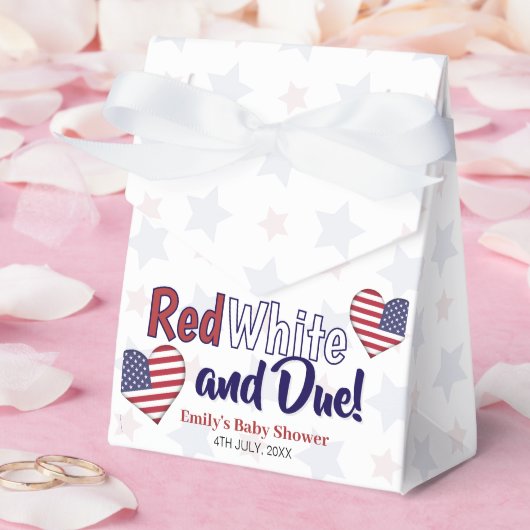 Red White and Due Baby Showbox Geschenkschachtel (Hochzeit)