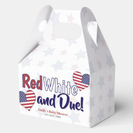 Red White and Due Baby Showbox Geschenkschachtel