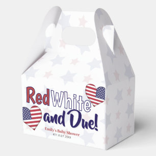 Red White and Due Baby Showbox Geschenkschachtel