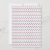 Red White and Due Baby Shower Invitation Einladung (Rückseite)