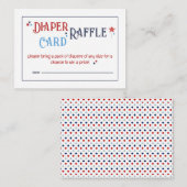 Red White and Due Diaper Raffcard Begleitkarte (Vorne/Hinten)
