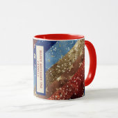 Red White and Gold Americana Custom Tasse (VorderseiteRechts)