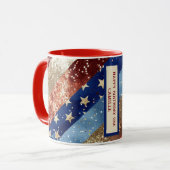 Red White and Gold Americana Custom Tasse (Vorderseite Links)