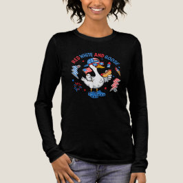 Red White and Goose Coquette USA Flag Tri-Blend Shirt
