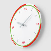 Red White and Green Große Wanduhr (Winkel)