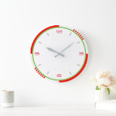 Red White and Green Große Wanduhr (Zuhause)